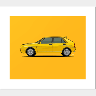 Lancia Delta Integrale Evo II side profile Posters and Art